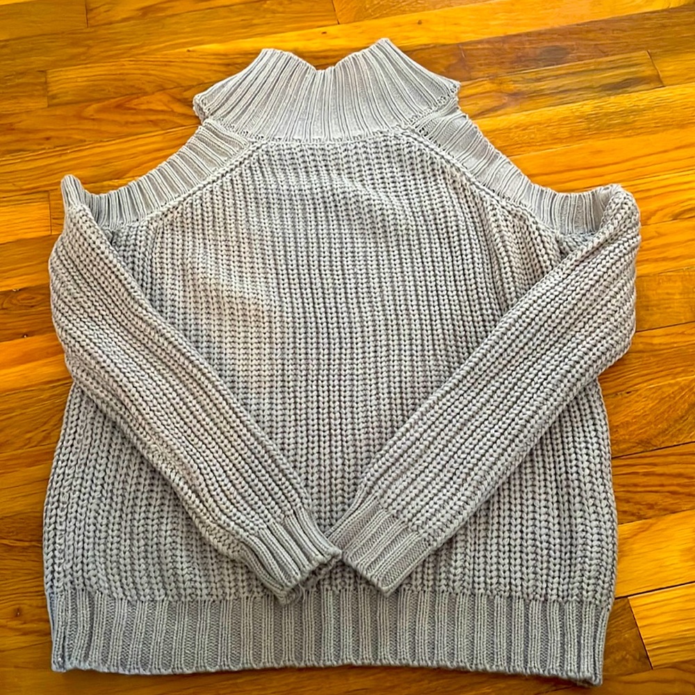 Gray Cold shoulder sweater